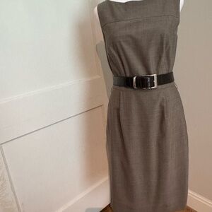 ANTONIO MELANI Gray Sleeveless Sheath Dress and jacket